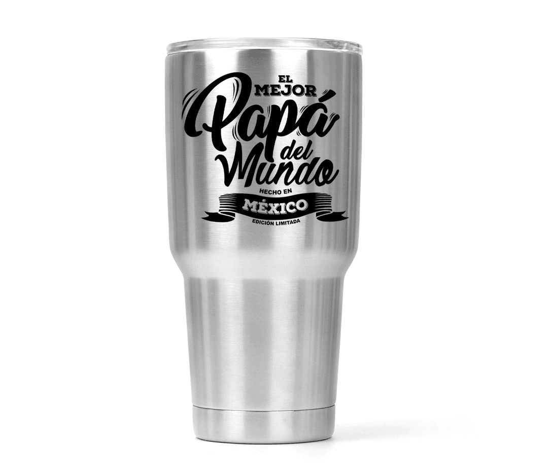 Termo Metálico El mejo Padre del Mundo I frase I día del padre I regalo único I 500ml 